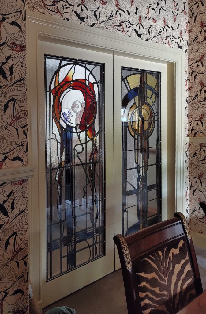 FLW inspired dining room doors